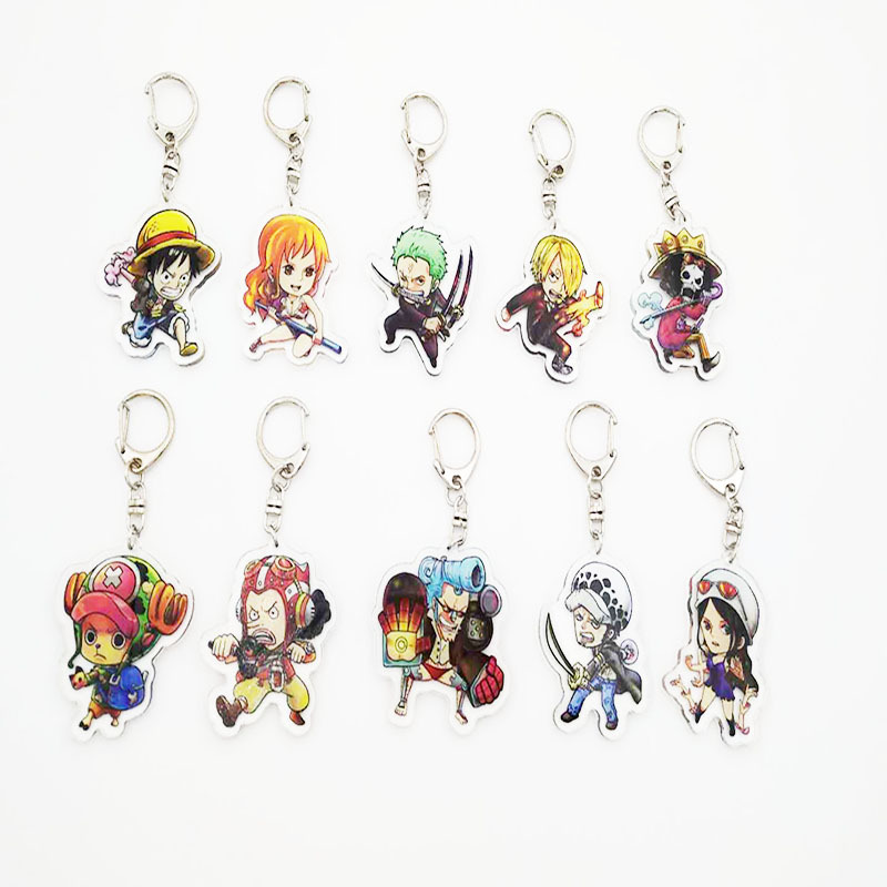 Luffy Anime Merchandise - Llavero de acrílico de One Piece