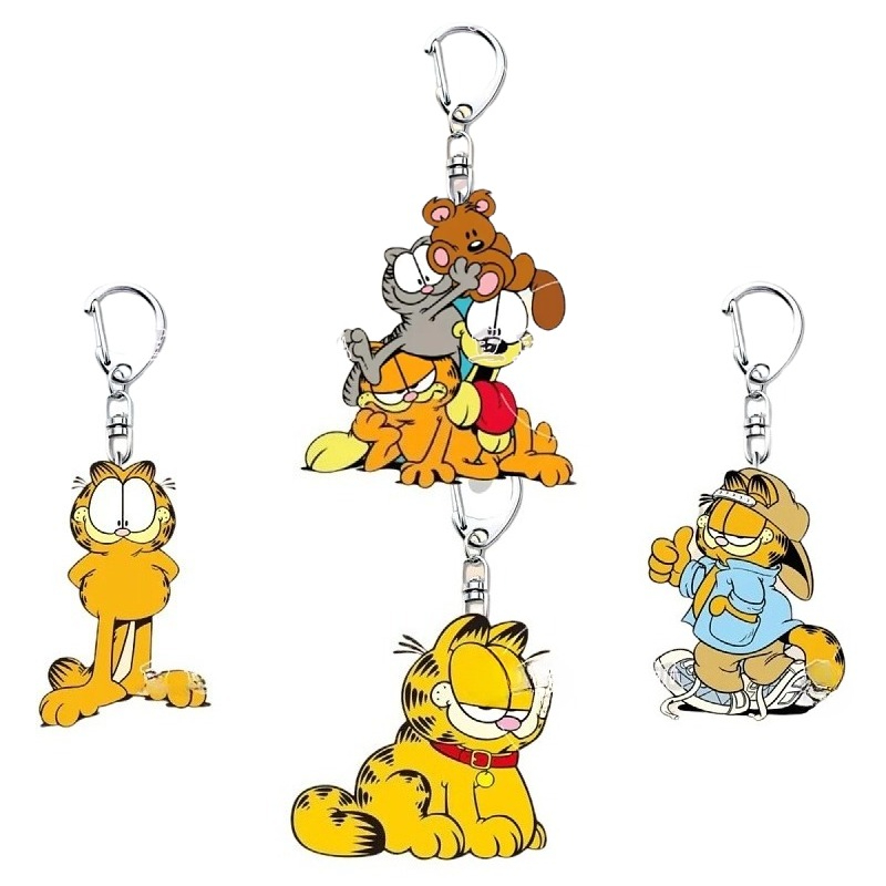 Anime Merchandise Wholesale - Llavero acrílico de Garfield, diseño de