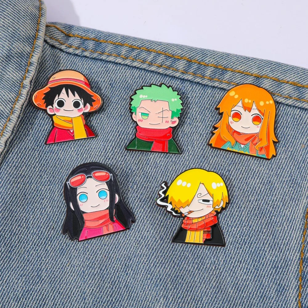 Enamel Pin Set - 5 Broches de Anime con Personajes
