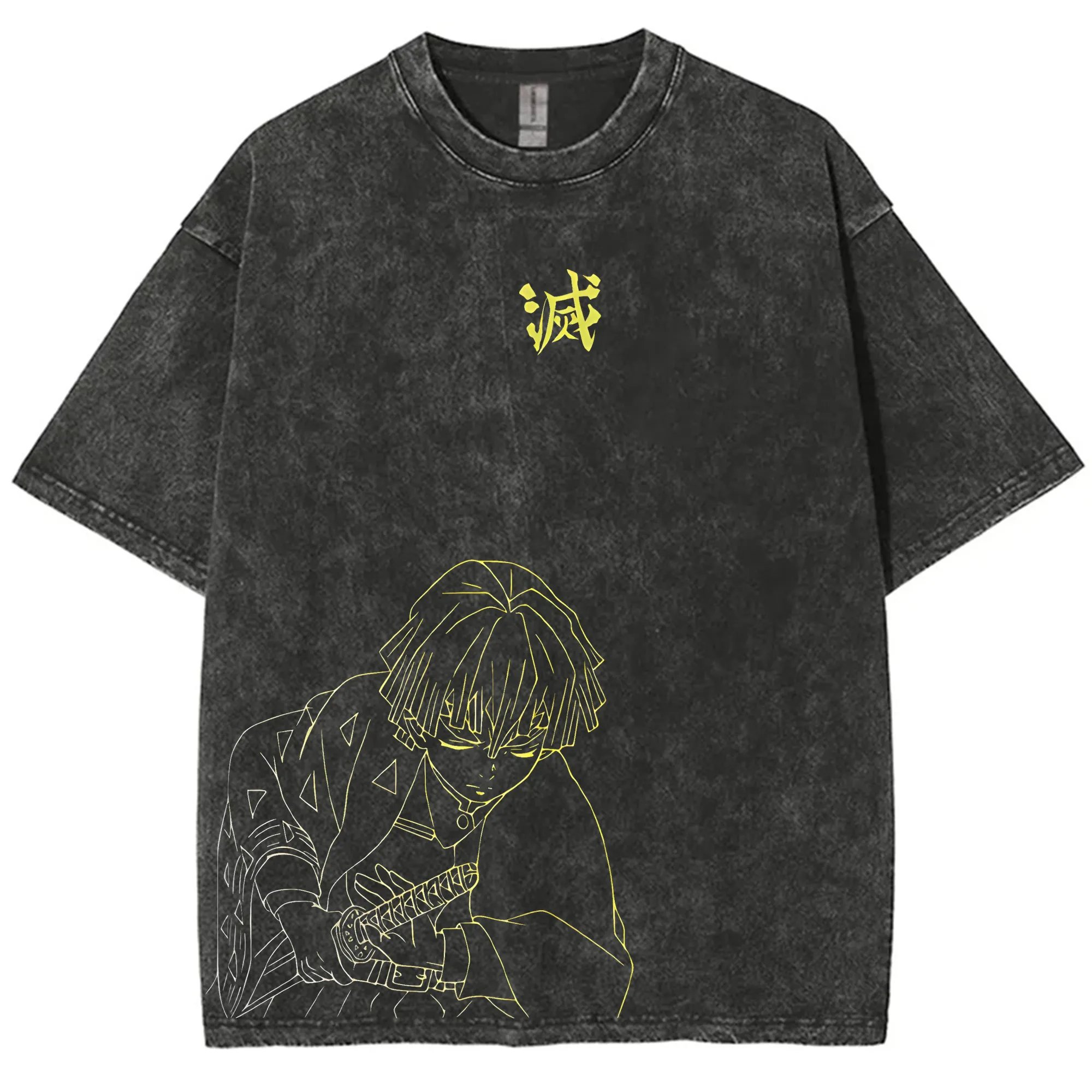 Camiseta con gráfico lavado Vi - Anime Merchandise For Women reseña y precio
