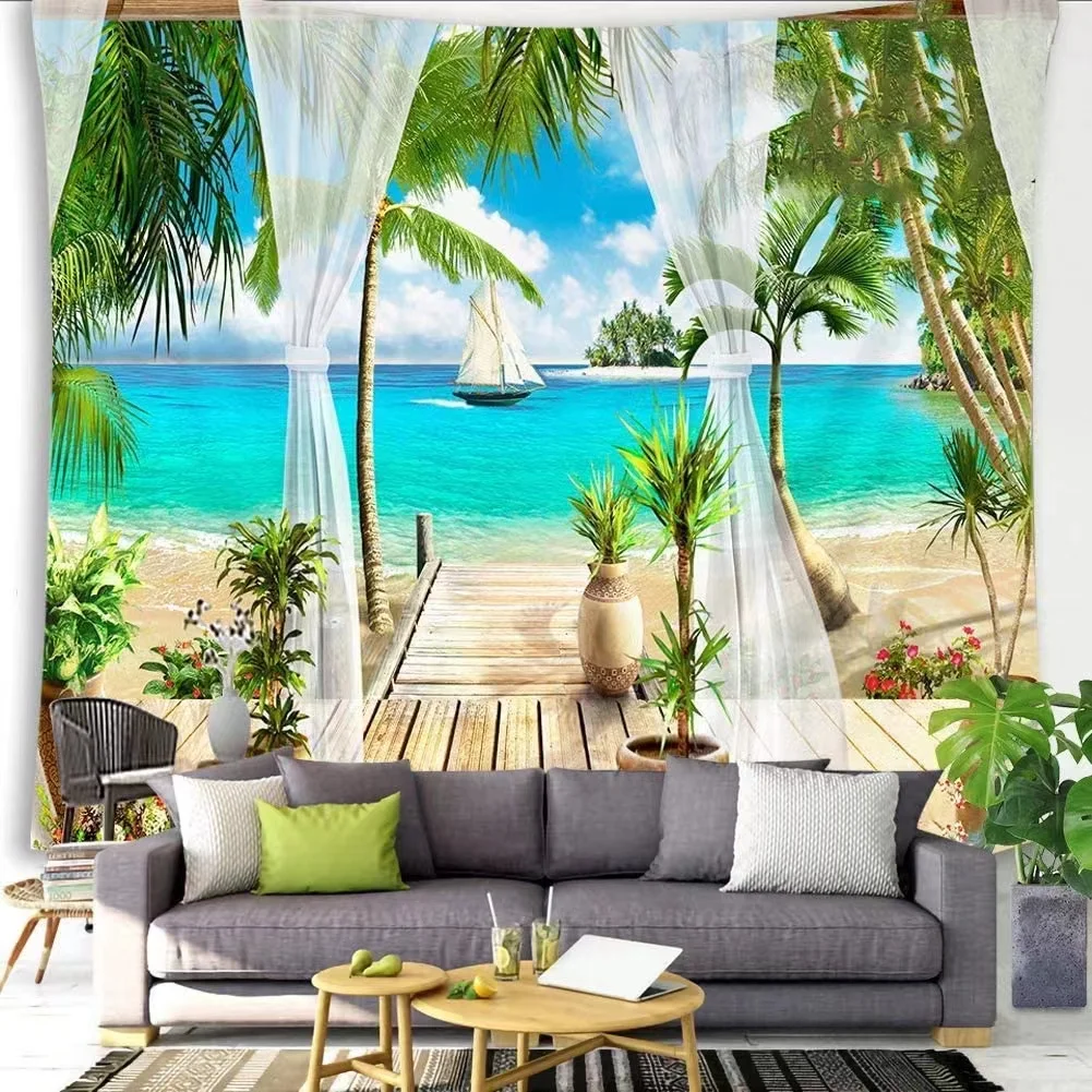 Tapiz de decoración de playa,  - Wall Scroll Tapestry reseña y precio