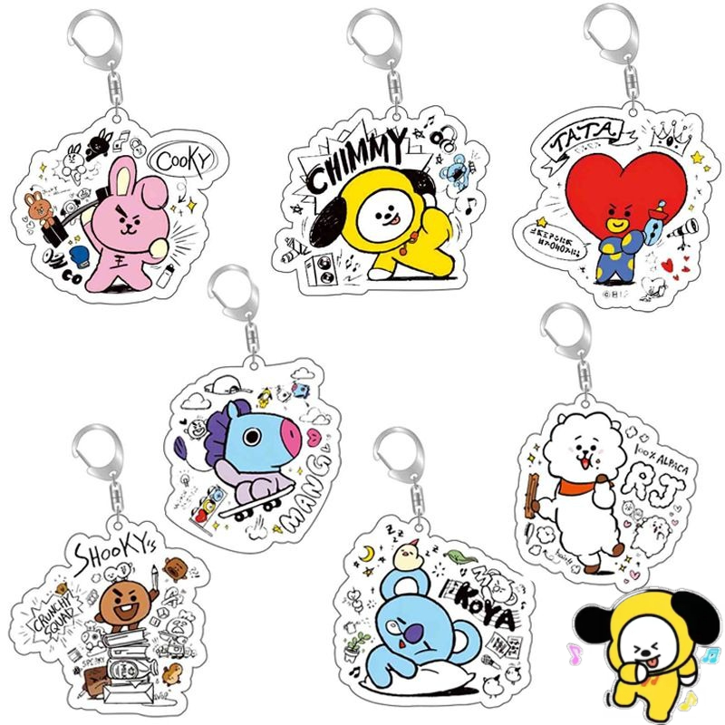 Llavero acrílico BT21 de anime - Anime Merchandise Wholesale reseña y precio