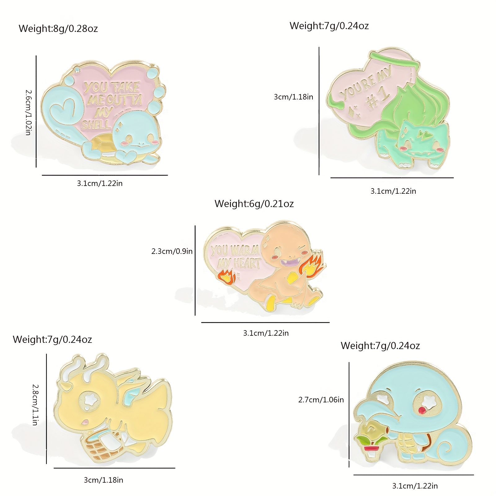 5 Broches de Anime Bonitos, Pi - Enamel Pin Set reseña y precio