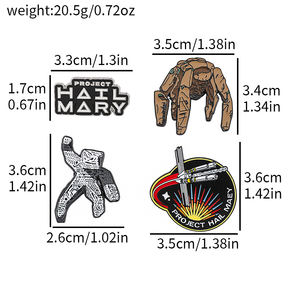 Set de 4 pines esmaltados de c - Enamel Pin Set reseña y precio